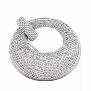 JW PEI Silver Crystal Clutch